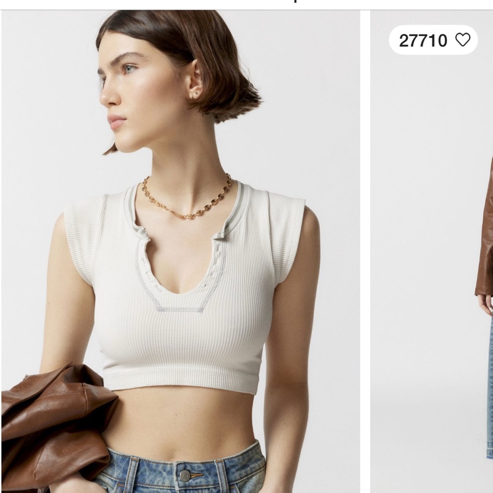 Urban outfitters white crop